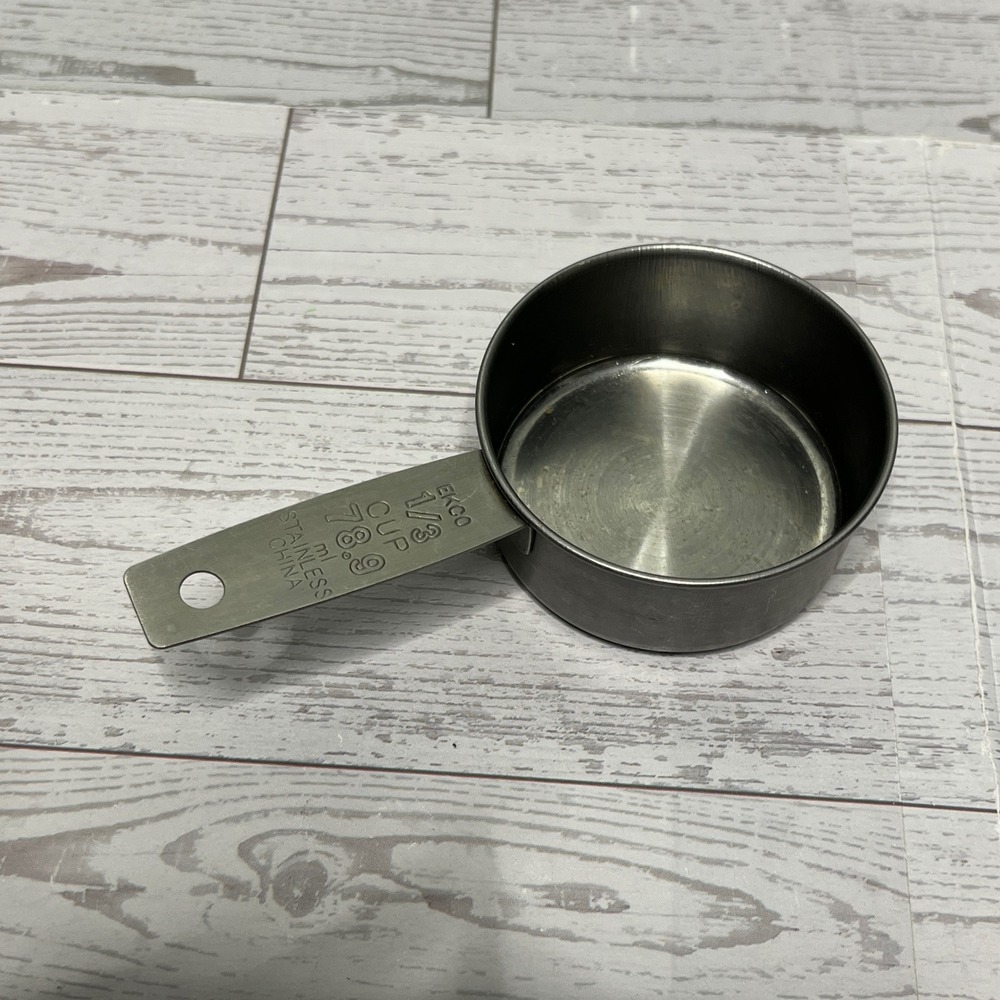 EKCO 1/3 Cup 78.9 ml Stainless Steel Measuring Cup Silver Kitchen Tool